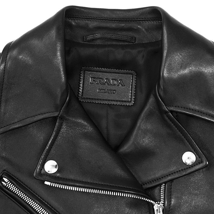 Prada Prada Prada Lamb Leather Riders Jacket Leather Outerwear DUTY FREE for USA Size ONE SIZE - 11 Thumbnail