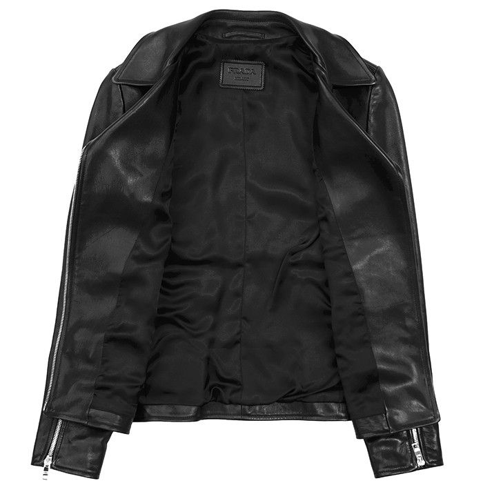 Prada Prada Prada Lamb Leather Riders Jacket Leather Outerwear DUTY FREE for USA Size ONE SIZE - 7 Thumbnail