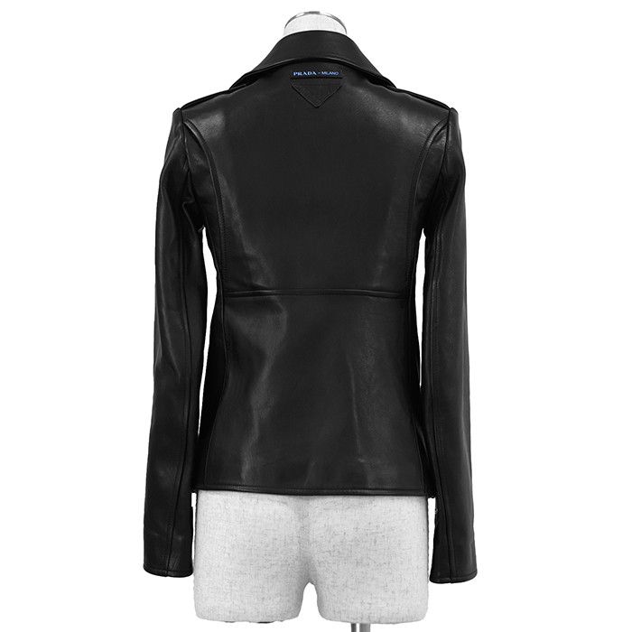 Prada Prada Prada Lamb Leather Riders Jacket Leather Outerwear DUTY FREE for USA Size ONE SIZE - 5 Thumbnail