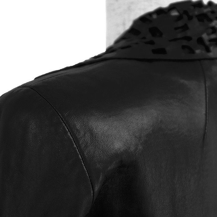 Chanel Chanel Chanel Lambskin Cutwork Jacket Leather Outerwear P41109 DUTY FREE for USA Size ONE SIZE - 15 Thumbnail