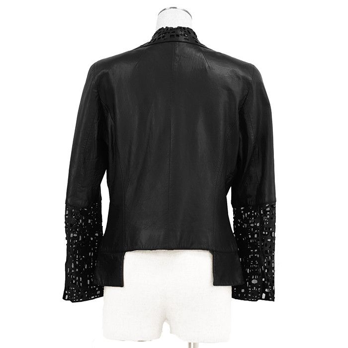 Chanel Chanel Chanel Lambskin Cutwork Jacket Leather Outerwear P41109 DUTY FREE for USA Size ONE SIZE - 8 Thumbnail