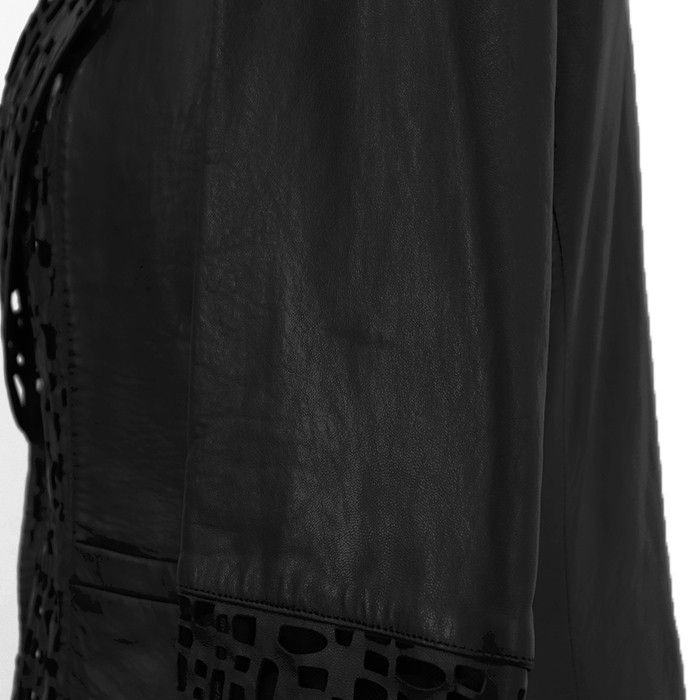 Chanel Chanel Chanel Lambskin Cutwork Jacket Leather Outerwear P41109 DUTY FREE for USA Size ONE SIZE - 7 Thumbnail