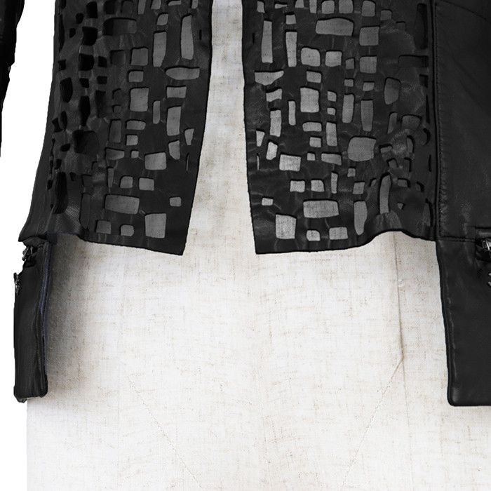 Chanel Chanel Chanel Lambskin Cutwork Jacket Leather Outerwear P41109 DUTY FREE for USA Size ONE SIZE - 5 Thumbnail