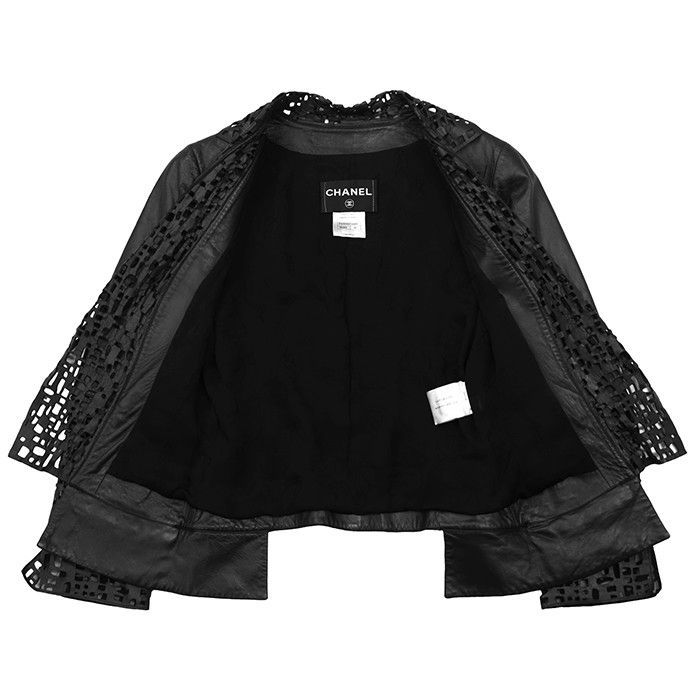 Chanel Chanel Chanel Lambskin Cutwork Jacket Leather Outerwear P41109 DUTY FREE for USA Size ONE SIZE - 9 Thumbnail