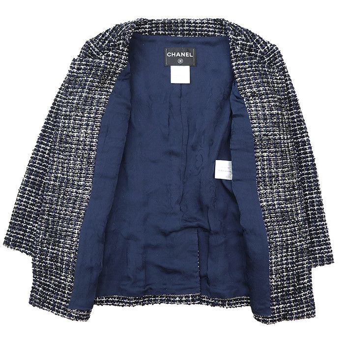 Chanel Chanel Chanel Wool Blend Tweed Jacket Textile Outerwear P44672 DUTY FREE for USA Size ONE SIZE - 7 Thumbnail