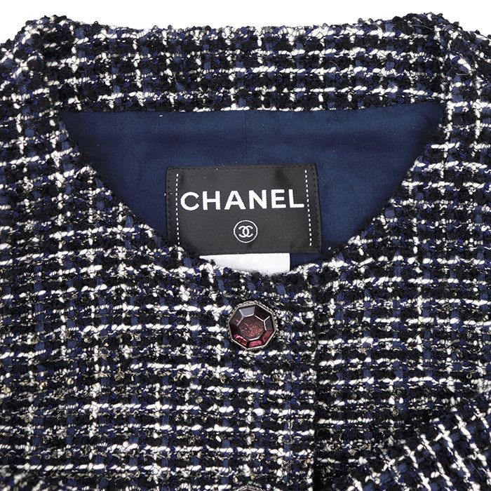 Chanel Chanel Chanel Wool Blend Tweed Jacket Textile Outerwear P44672 DUTY FREE for USA Size ONE SIZE - 11 Thumbnail