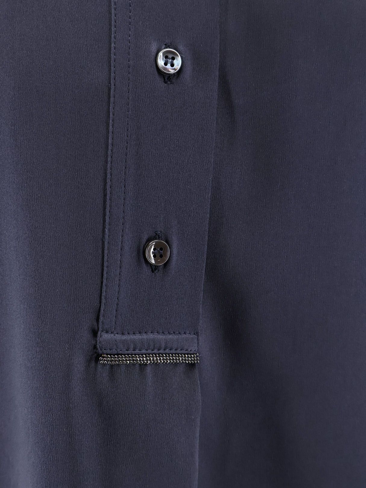 Brunello Cucinelli Brunello Cucinelli Silk shirt with Monili detail Tag Size M Women - USA Tariffs Included Size M / US 6-8 / IT 42-44 - 3 Thumbnail