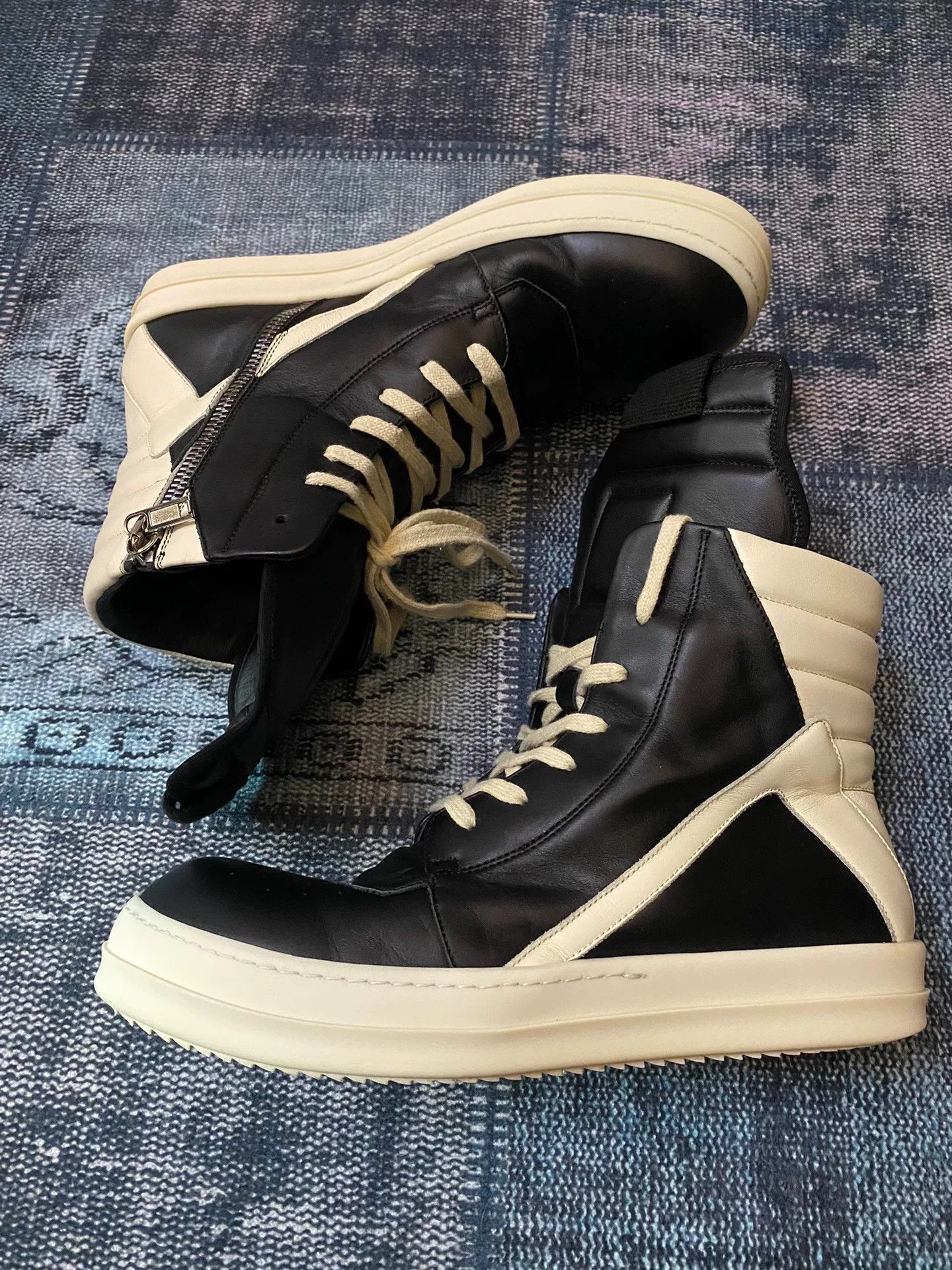 Rick Owens Rick Owens Leather Pink Hitop Sneakers 44 Men Size US 10.5 / EU 43-44 - 2 Thumbnail
