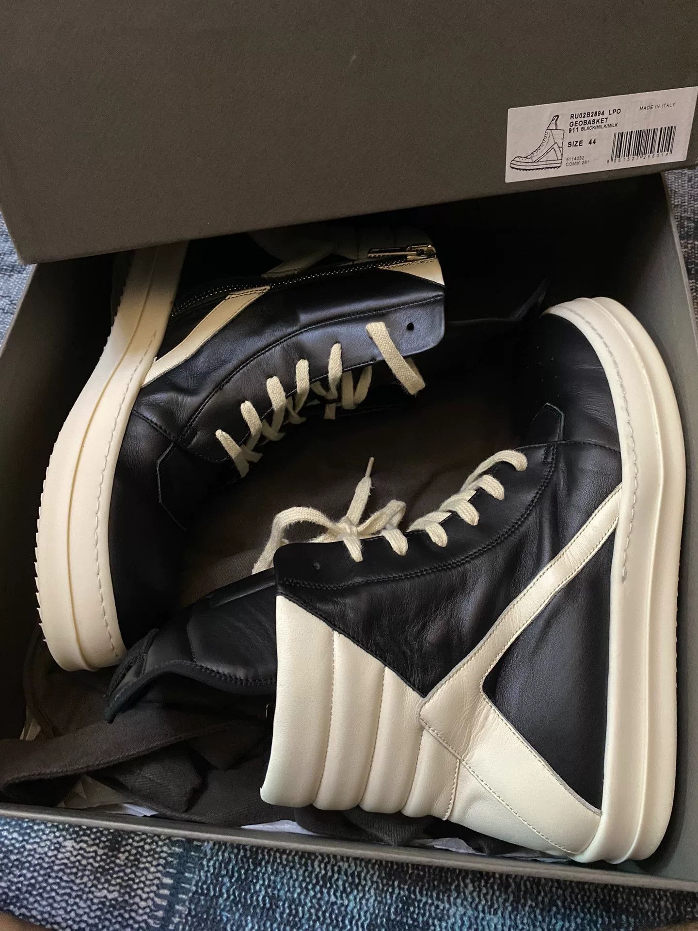 Rick Owens Rick Owens Leather Pink Hitop Sneakers 44 Men Size US 10.5 / EU 43-44 - 3 Thumbnail