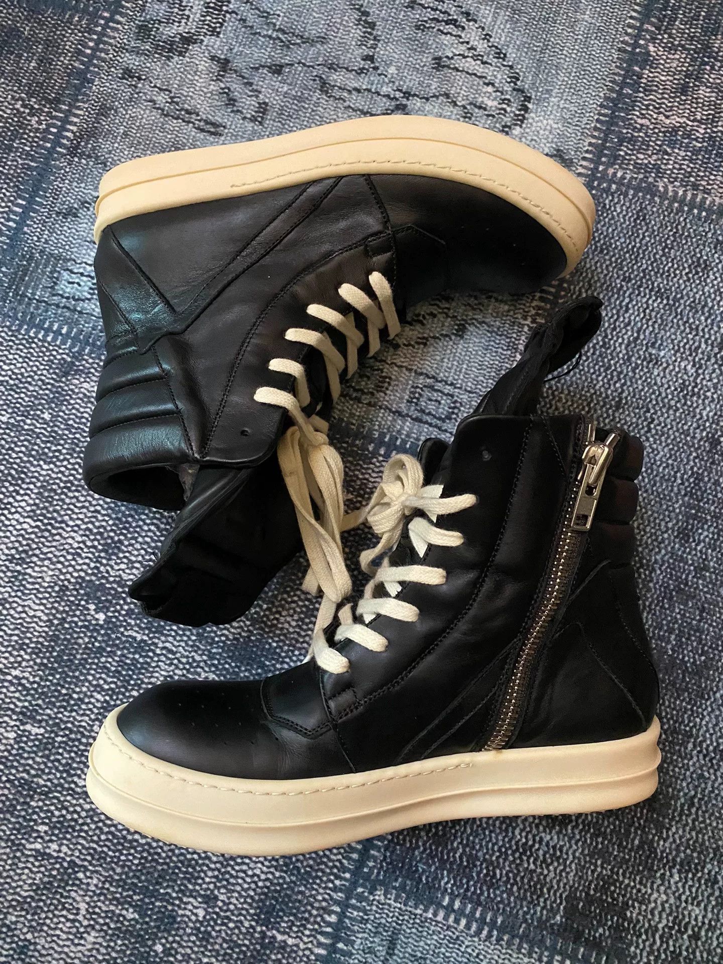 Rick Owens Rick Owens Leather Pink Hitop Sneakers 37 Women Size US 6.5 / IT 36.5 - 2 Thumbnail
