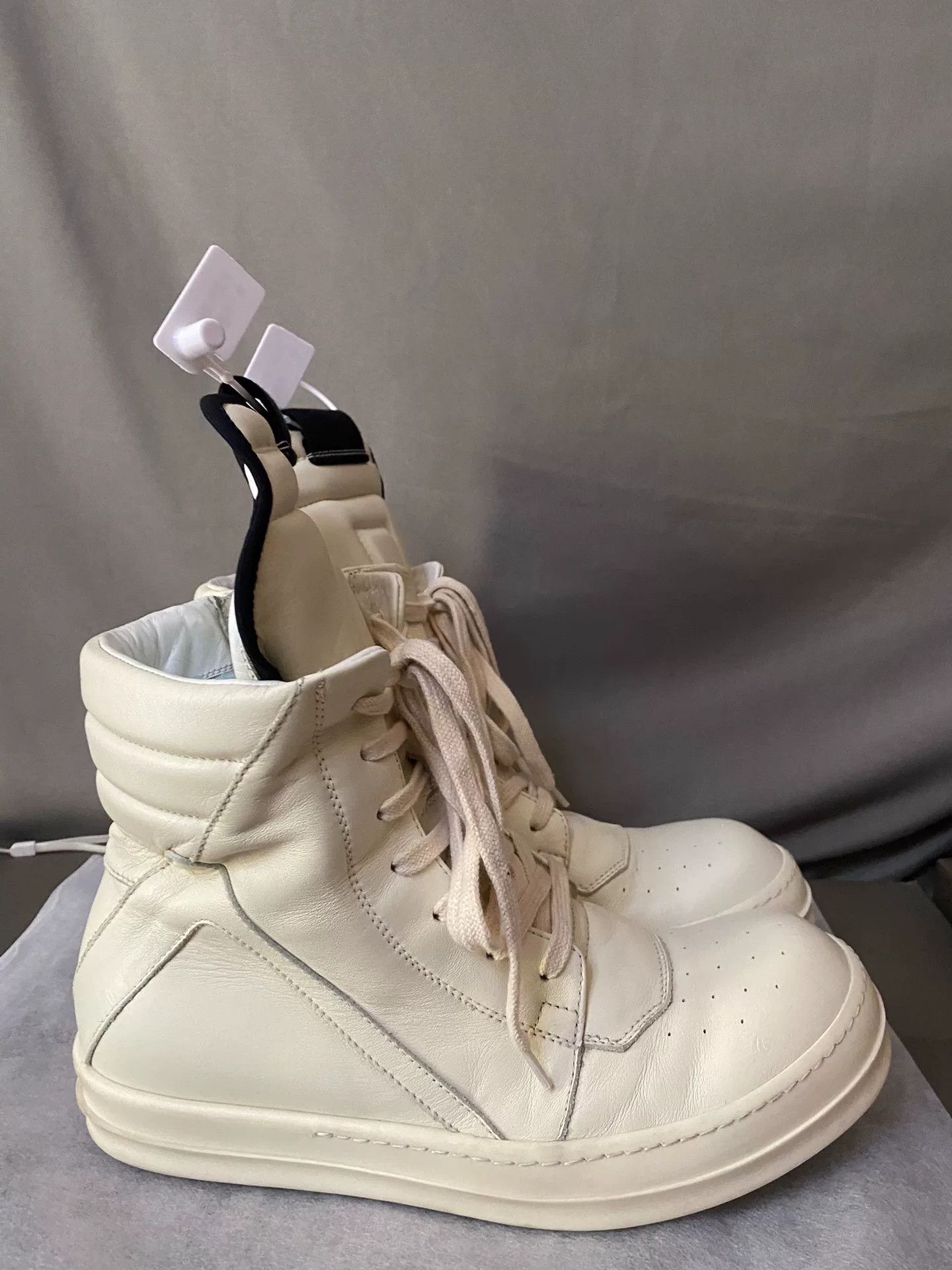Rick Owens Rick Owens White Hitop Sneakers 40 Men Size US 7.5 / EU 40-41 - 3 Thumbnail