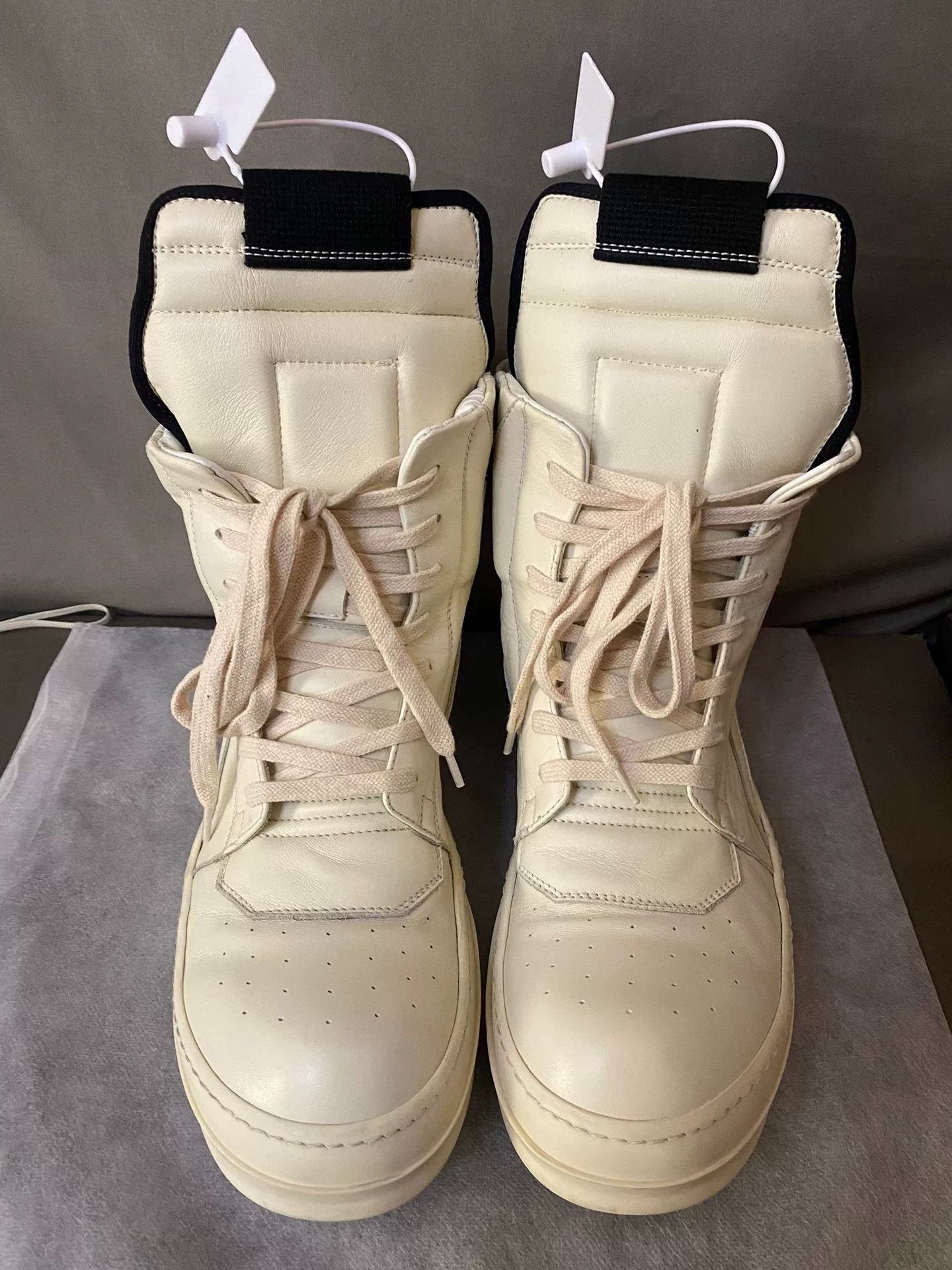 Rick Owens Rick Owens White Hitop Sneakers 40 Men Size US 7.5 / EU 40-41 - 2 Thumbnail