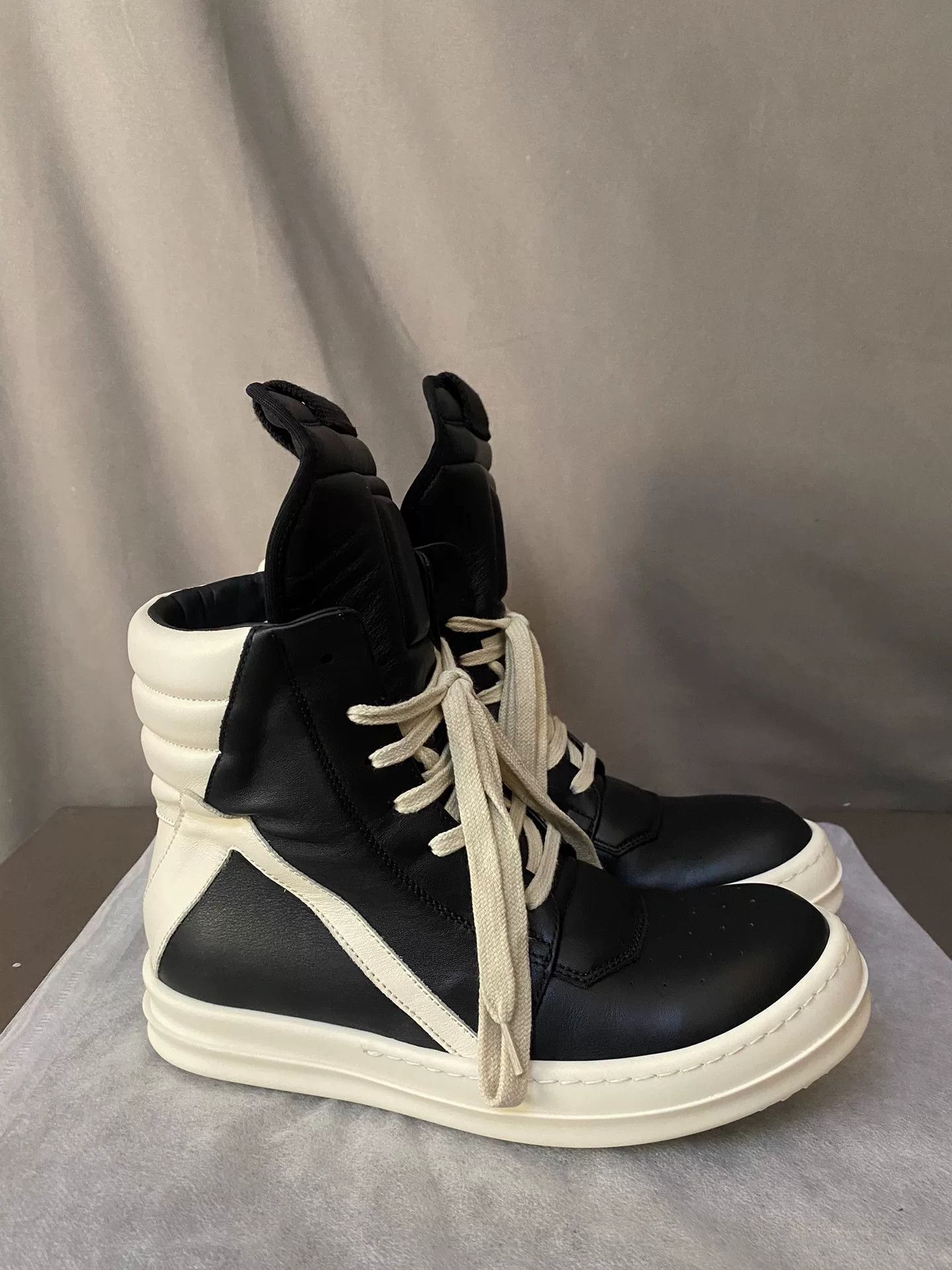 Rick Owens Rick Owens Leather Pink Hitop Sneakers 37 Women Size US 6.5 / IT 36.5 - 3 Thumbnail