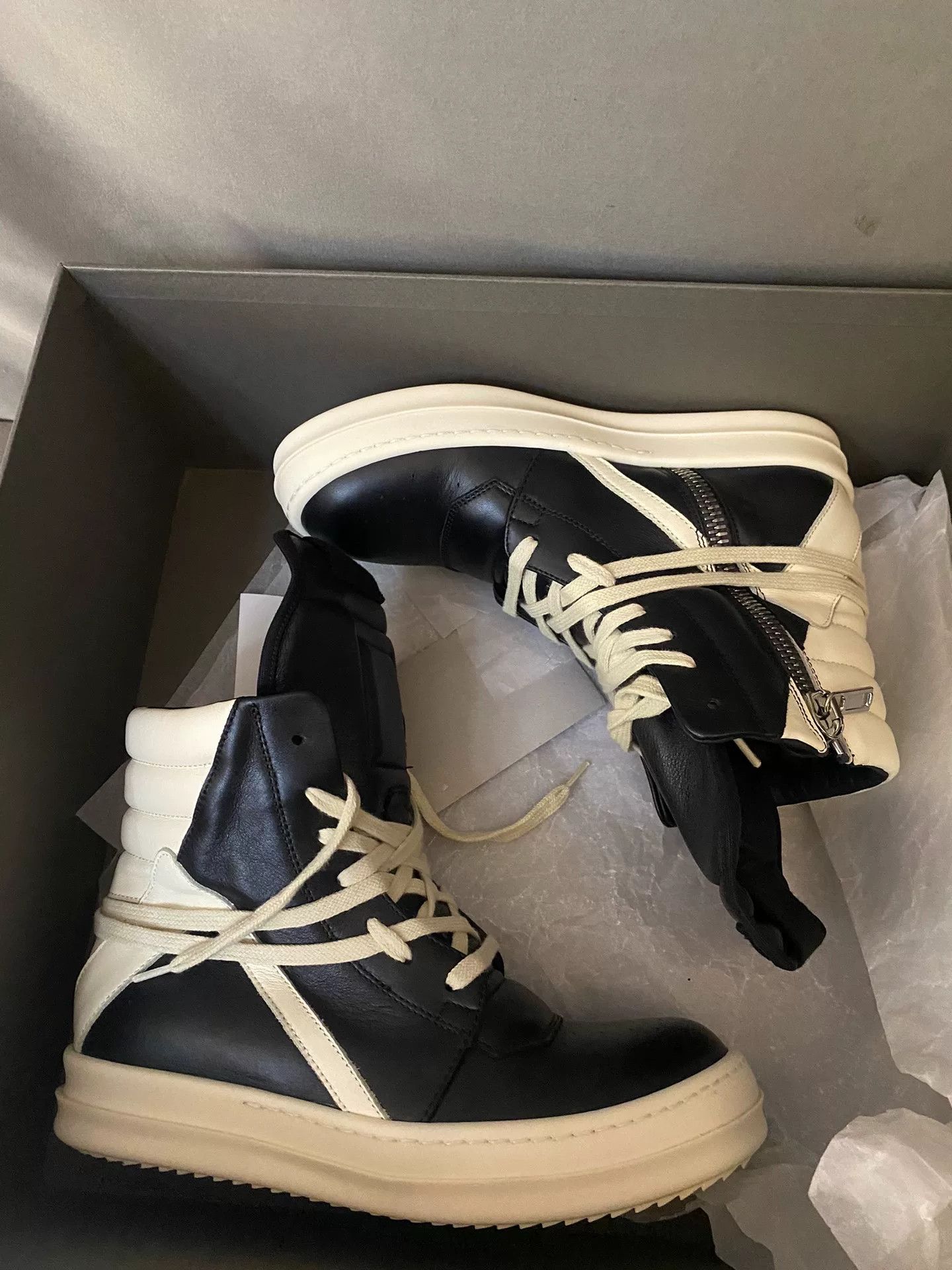 Rick Owens Rick Owens Leather Pink Hitop Sneakers 37 Women Size US 6.5 / IT 36.5 - 7 Thumbnail