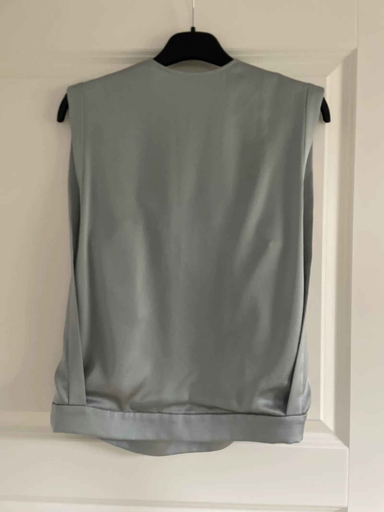 Filippa K Filippa K Satinblus med linne i grågrön färg Blouse Size XS / US 0-2 / IT 36-38 - 4 Thumbnail