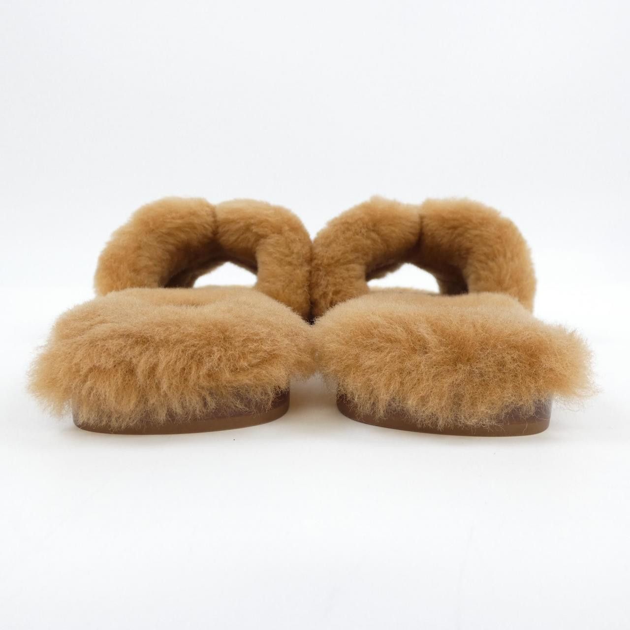 Hermes Hermes Hermes Oran Shearling Sheepskin Sandals Leather Shoes DUTY FREE for USA Size ONE SIZE - 5 Thumbnail