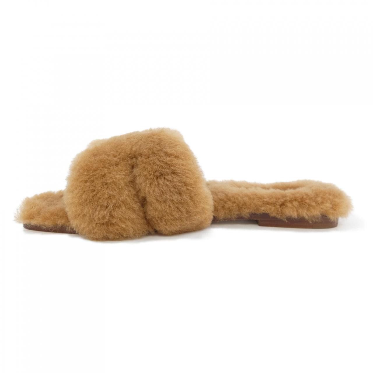 Hermes Hermes Hermes Oran Shearling Sheepskin Sandals Leather Shoes DUTY FREE for USA Size ONE SIZE - 2 Thumbnail