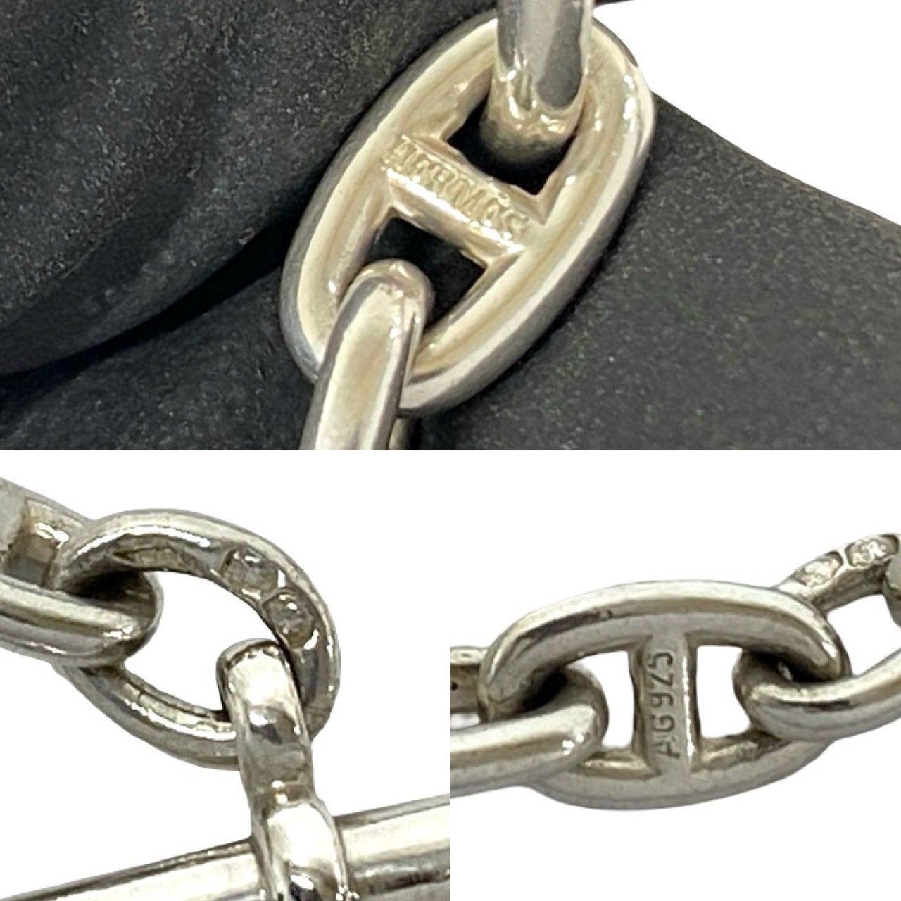 Hermes Hermes Hermes Chaine d’AncreTPM Silver Necklace Precious Metal Necklace DUTY FREE for USA Size ONE SIZE - 3 Thumbnail