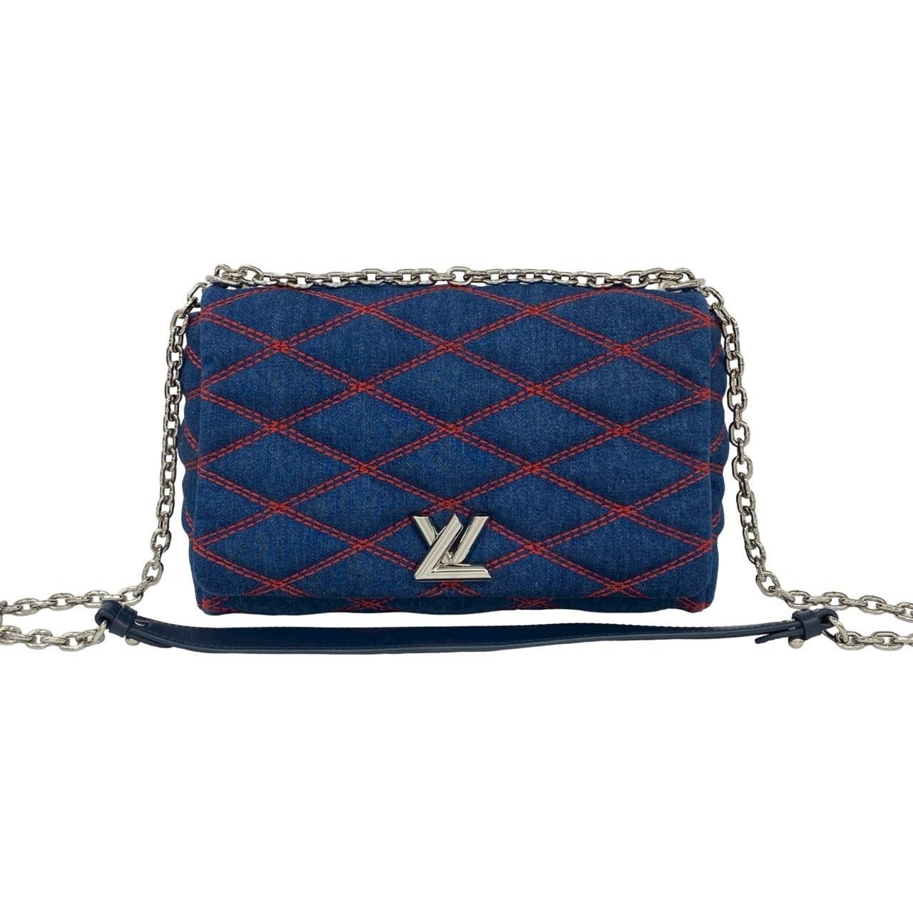 Louis Vuitton Louis Vuitton Louis Vuitton Malletage Denim Shoulder Bag Textile Shoulder Bag DUTY FREE for USA Size ONE SIZE - 2 Thumbnail