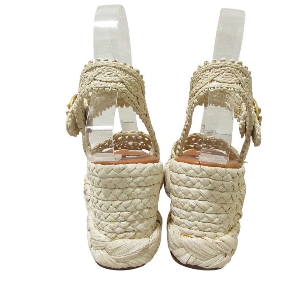 Tory Burch Tory Burch Tory Burch Raffia Wedge Sandals Plant-based Shoes DUTY FREE for USA Size ONE SIZE - 2 Thumbnail