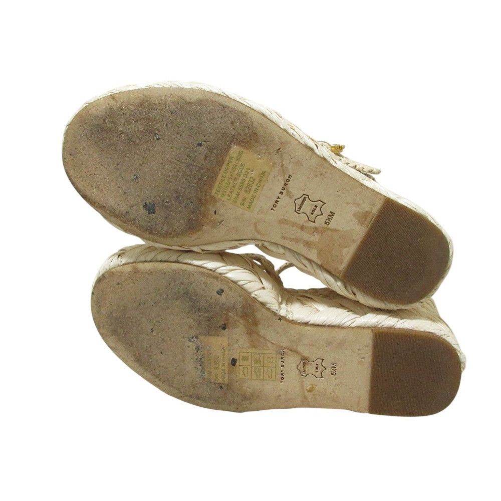 Tory Burch Tory Burch Tory Burch Raffia Wedge Sandals Plant-based Shoes DUTY FREE for USA Size ONE SIZE - 8 Thumbnail