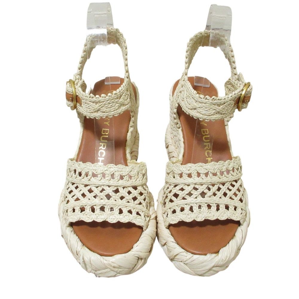 Tory Burch Tory Burch Tory Burch Raffia Wedge Sandals Plant-based Shoes DUTY FREE for USA Size ONE SIZE - 5 Thumbnail