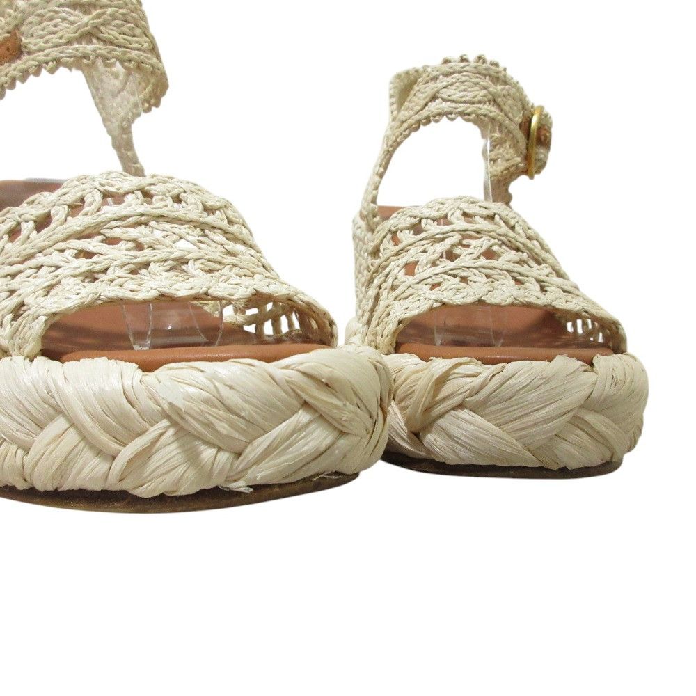 Tory Burch Tory Burch Tory Burch Raffia Wedge Sandals Plant-based Shoes DUTY FREE for USA Size ONE SIZE - 6 Thumbnail