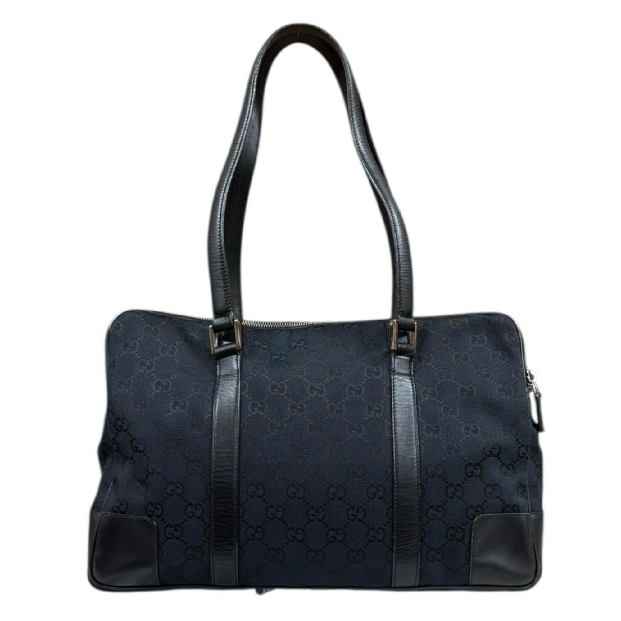 Gucci Gucci GG Canvas Shoulder Bag, 000・0849, Black, Women's, GUCCI Size ONE SIZE - 3 Thumbnail
