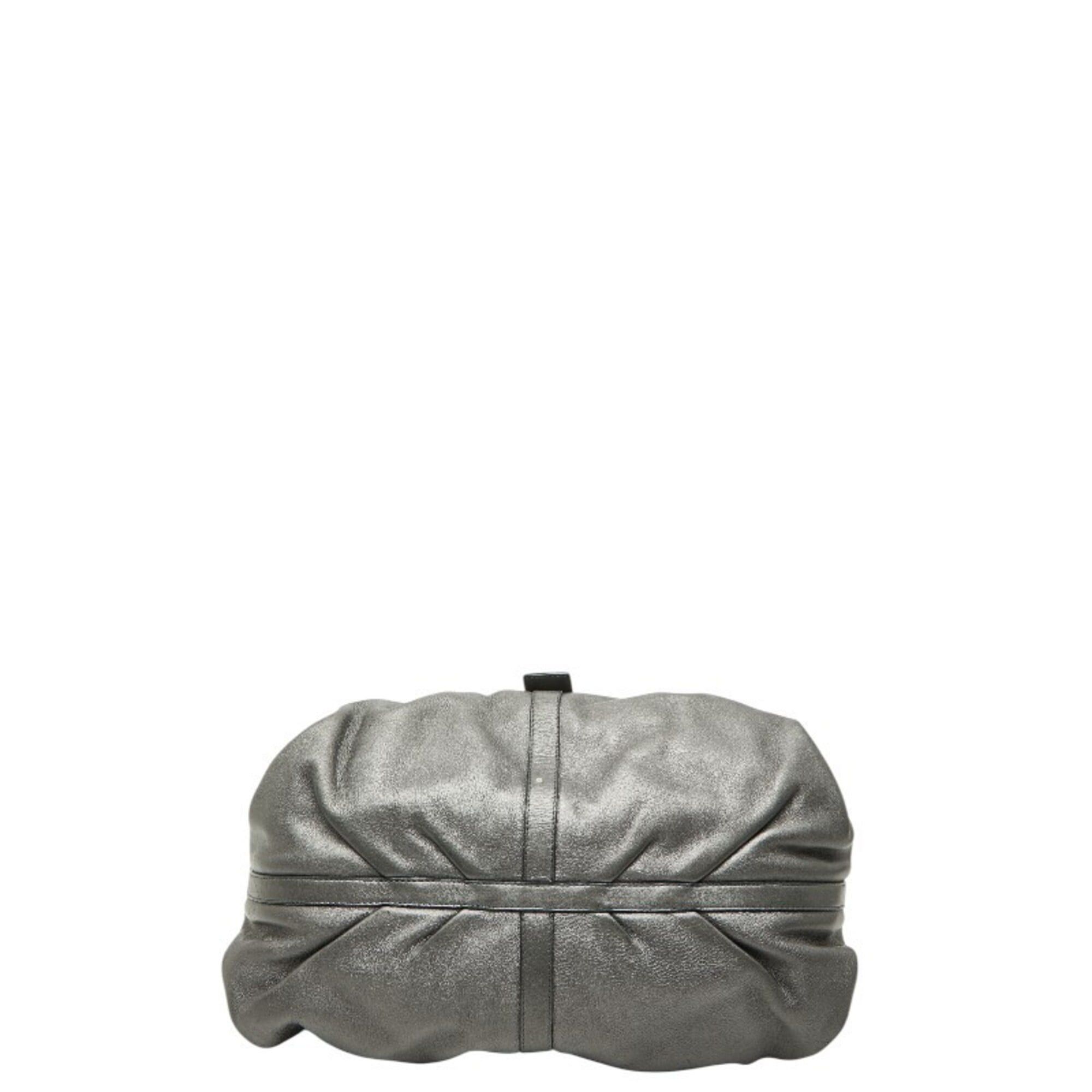 Bvlgari Bulgari Chandra Handbag, Gray Leather, Women's BVLGARI Size ONE SIZE - 3 Thumbnail