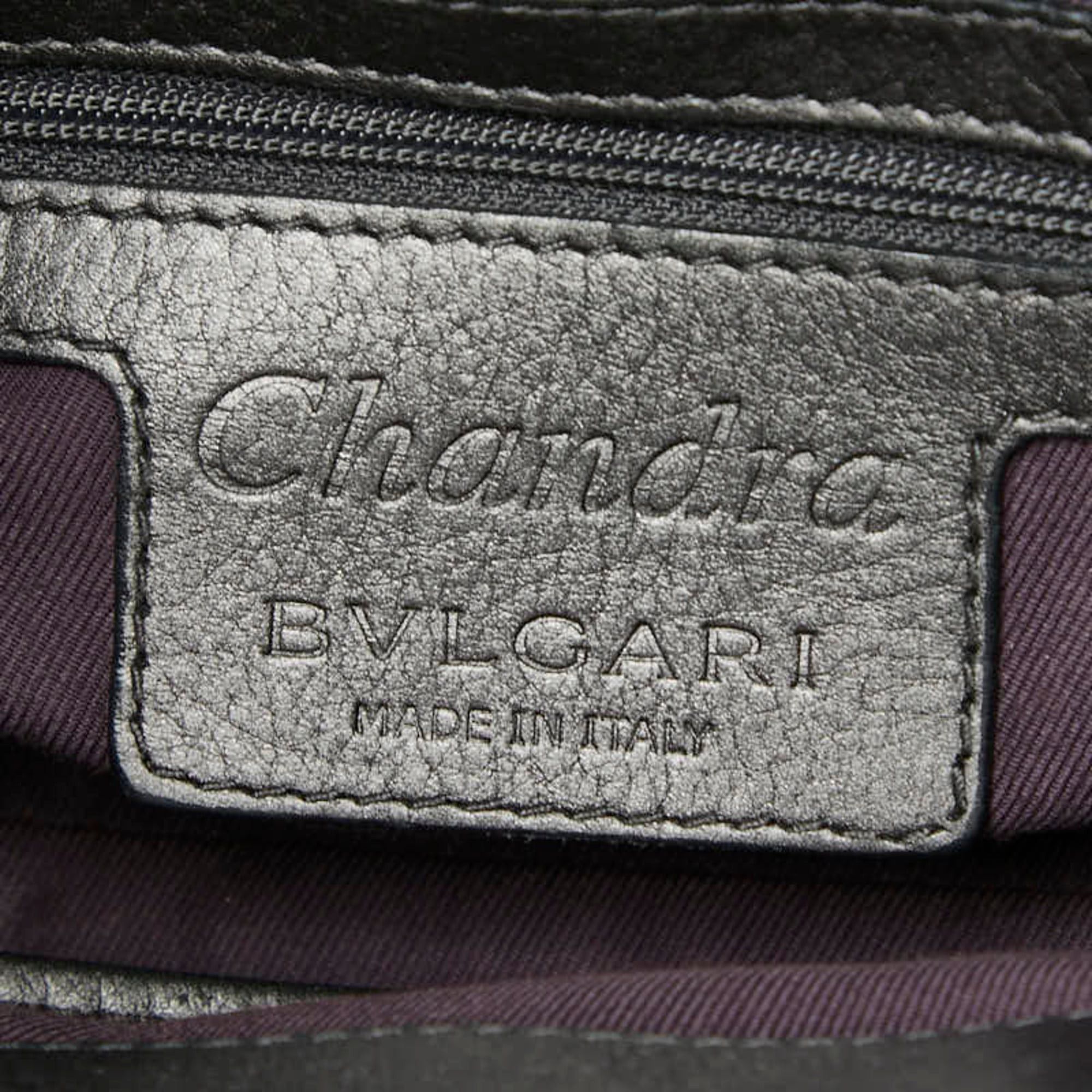 Bvlgari Bulgari Chandra Handbag, Gray Leather, Women's BVLGARI Size ONE SIZE - 11 Thumbnail