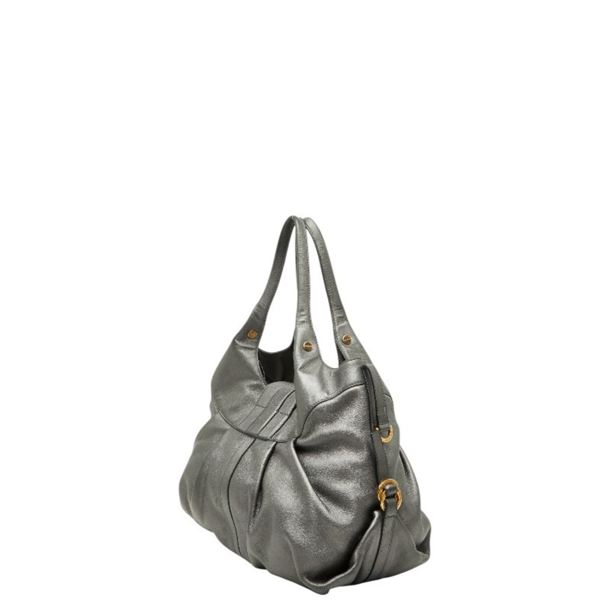 Bvlgari Bulgari Chandra Handbag, Gray Leather, Women's BVLGARI Size ONE SIZE - 2 Thumbnail