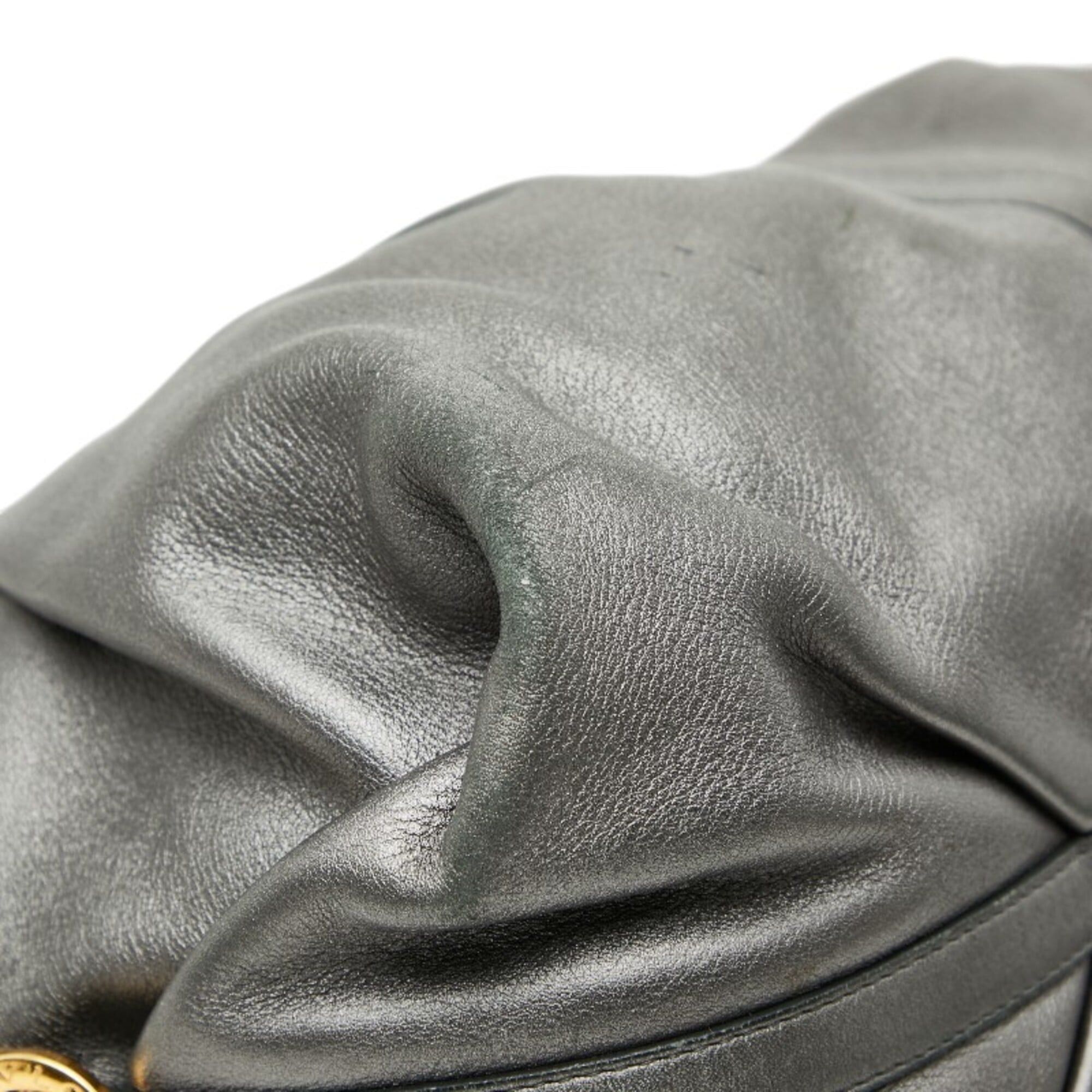 Bvlgari Bulgari Chandra Handbag, Gray Leather, Women's BVLGARI Size ONE SIZE - 7 Thumbnail