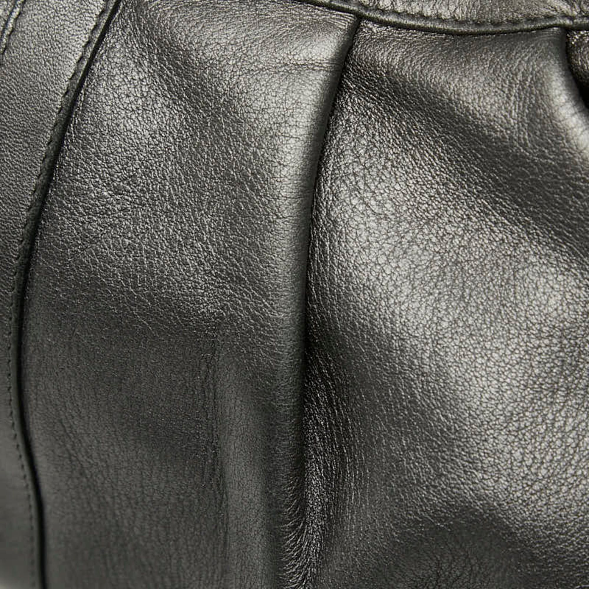 Bvlgari Bulgari Chandra Handbag, Gray Leather, Women's BVLGARI Size ONE SIZE - 9 Thumbnail
