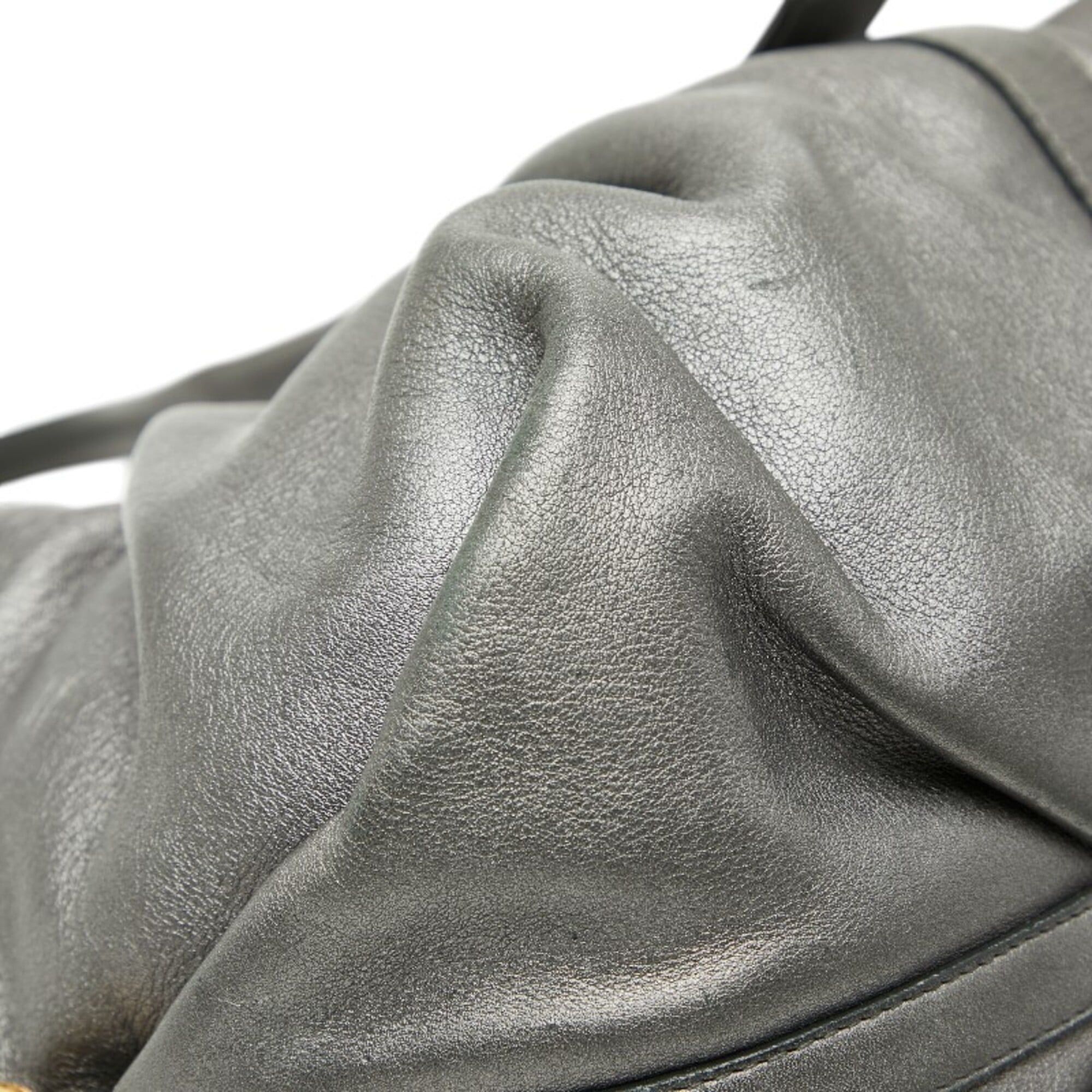 Bvlgari Bulgari Chandra Handbag, Gray Leather, Women's BVLGARI Size ONE SIZE - 5 Thumbnail