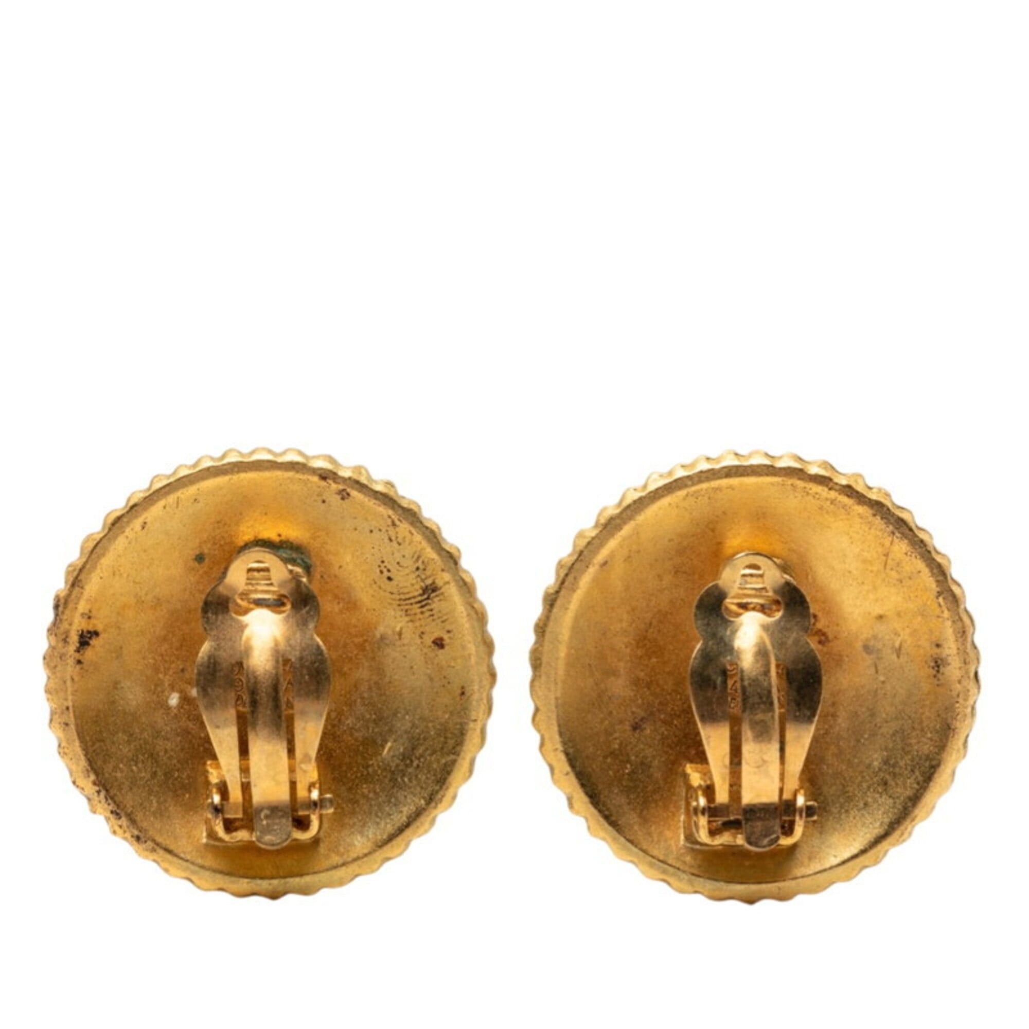 Chanel Chanel Coco Logo Earrings, Gold Plated, Women's CHANEL Size ONE SIZE - 2 Thumbnail