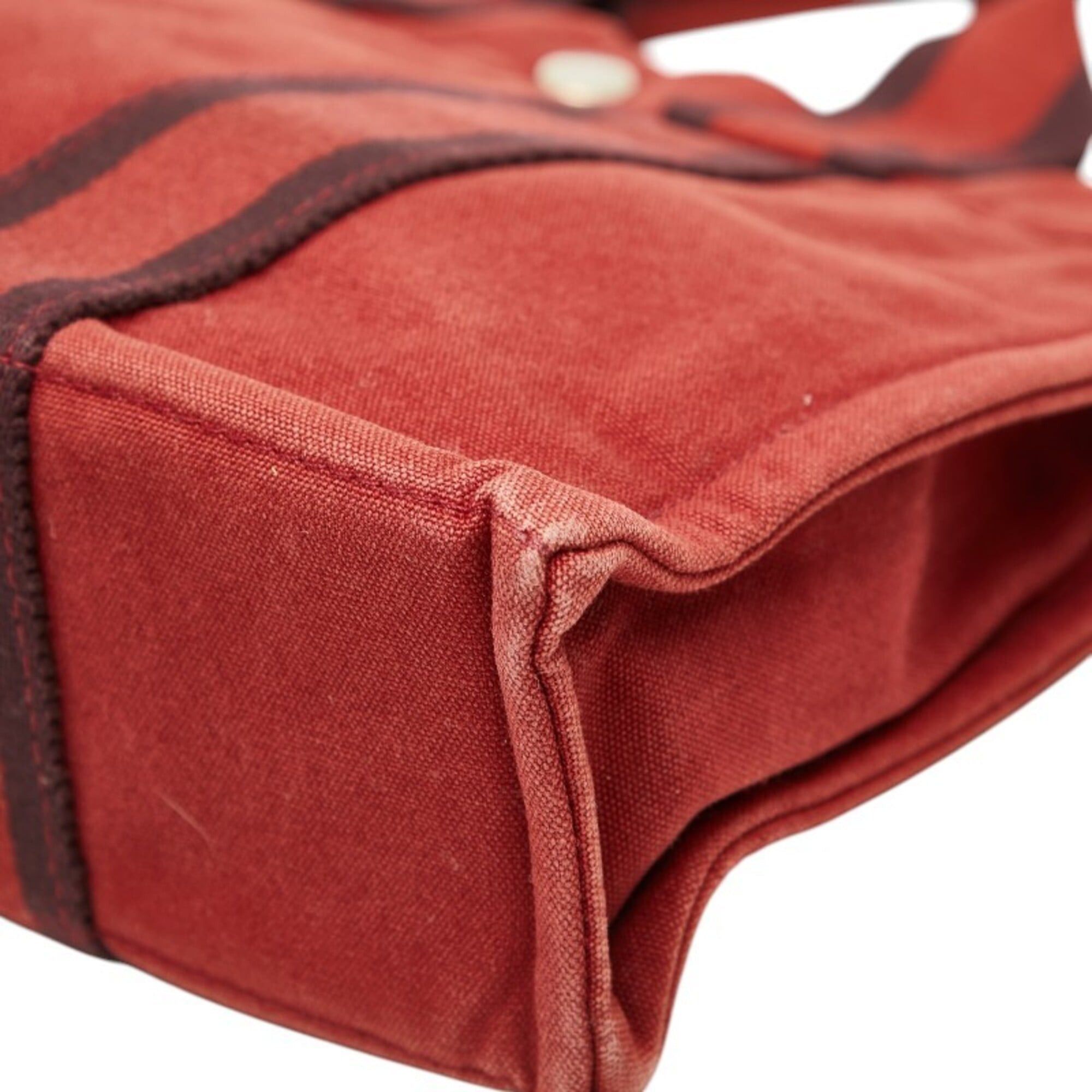 Hermes Hermes Fourre-Tout PM Mini Tote Bag Handbag Red Canvas Women's HERMES Size ONE SIZE - 4 Thumbnail