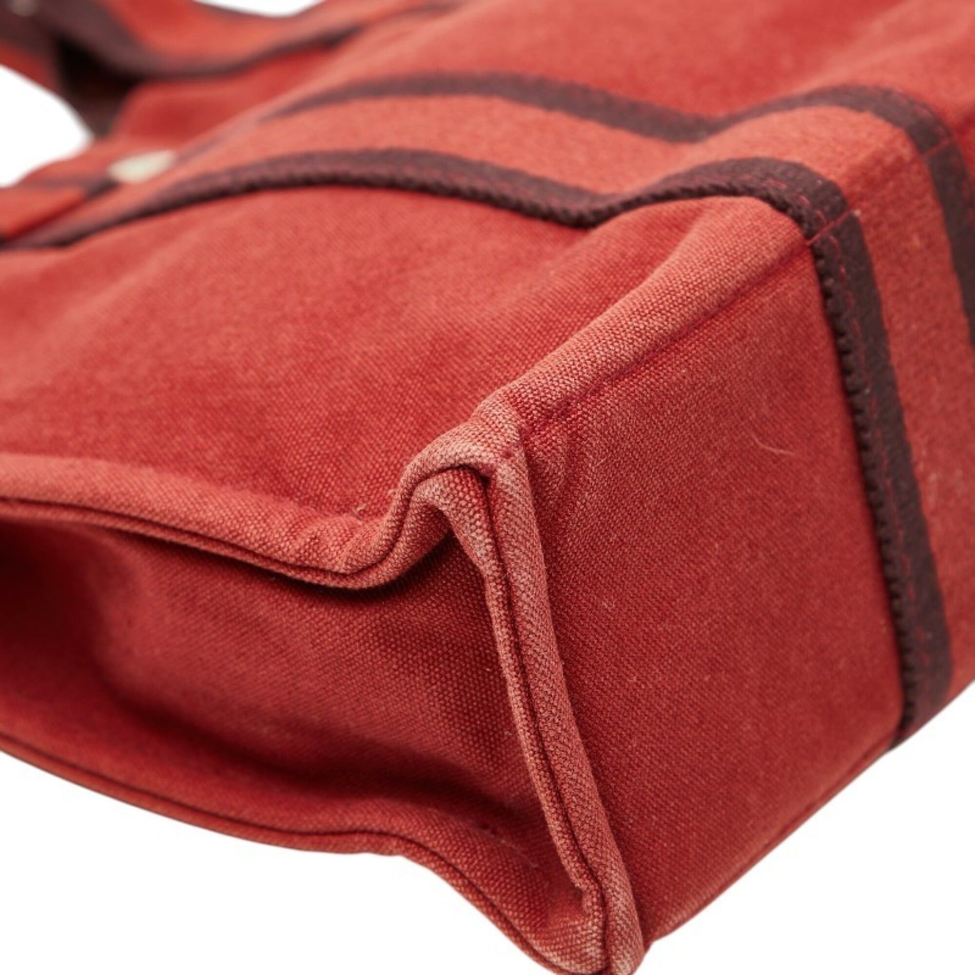 Hermes Hermes Fourre-Tout PM Mini Tote Bag Handbag Red Canvas Women's HERMES Size ONE SIZE - 7 Thumbnail