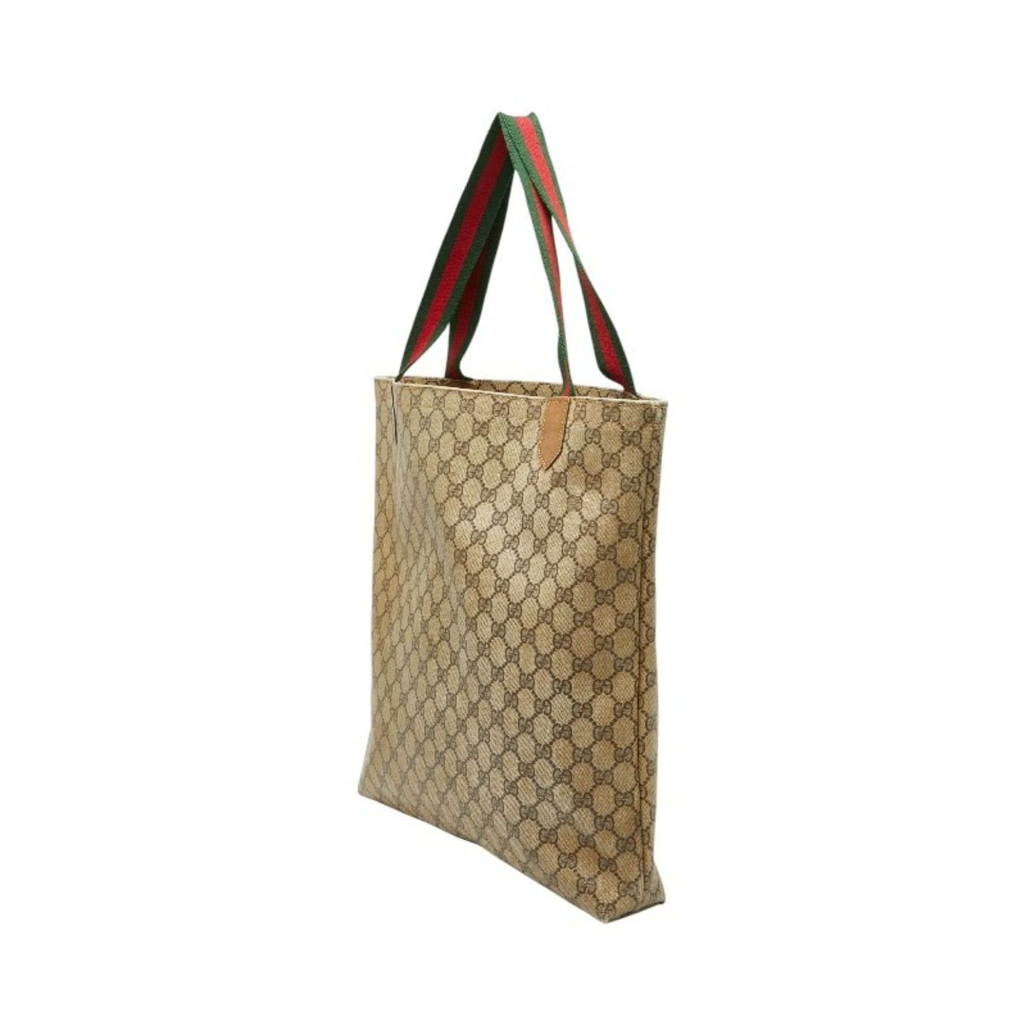 Gucci Gucci Sherry Line Old GG Supreme Handbag Tote Bag Shoulder Brown Leather Women's GUCCI Size ONE SIZE - 2 Thumbnail