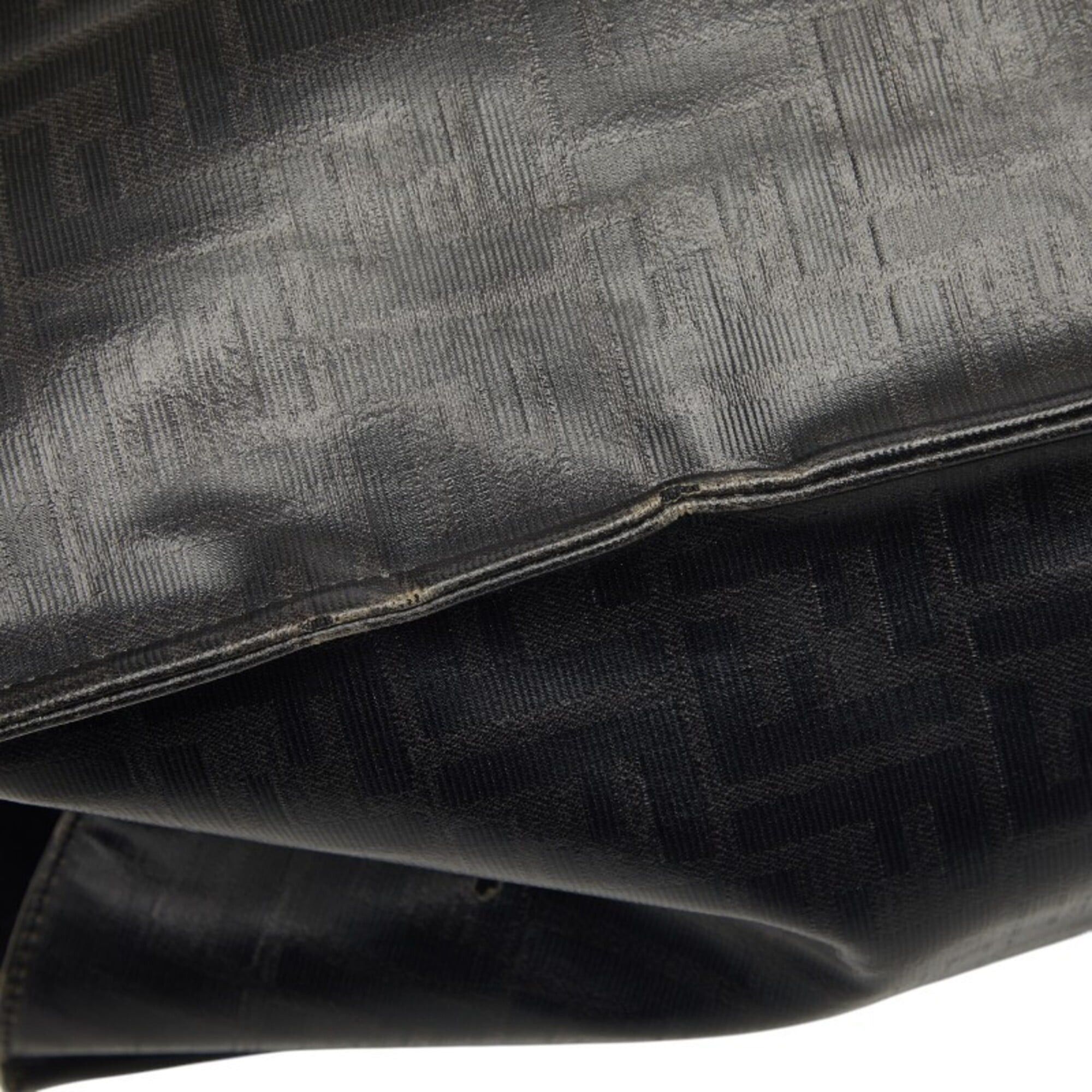Fendi Fendi Mania Zucca x Fila Collaboration Tote Bag 8BH357 Black Leather Wool Women's FENDI Size ONE SIZE - 8 Thumbnail