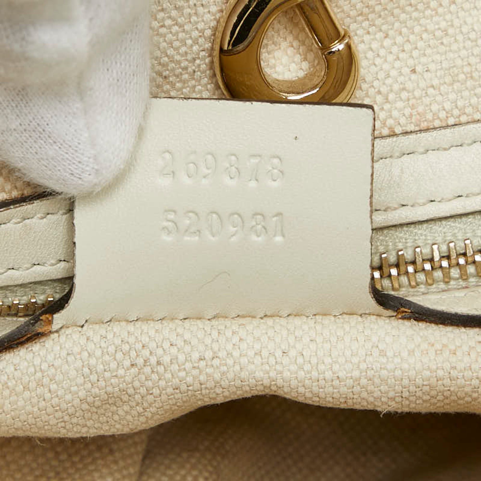 Gucci Gucci Craft Japan Limited Edition Handbag Tote Bag Shoulder 269878 White Beige Canvas Leather Women's GUCCI Size ONE SIZE - 13 Thumbnail