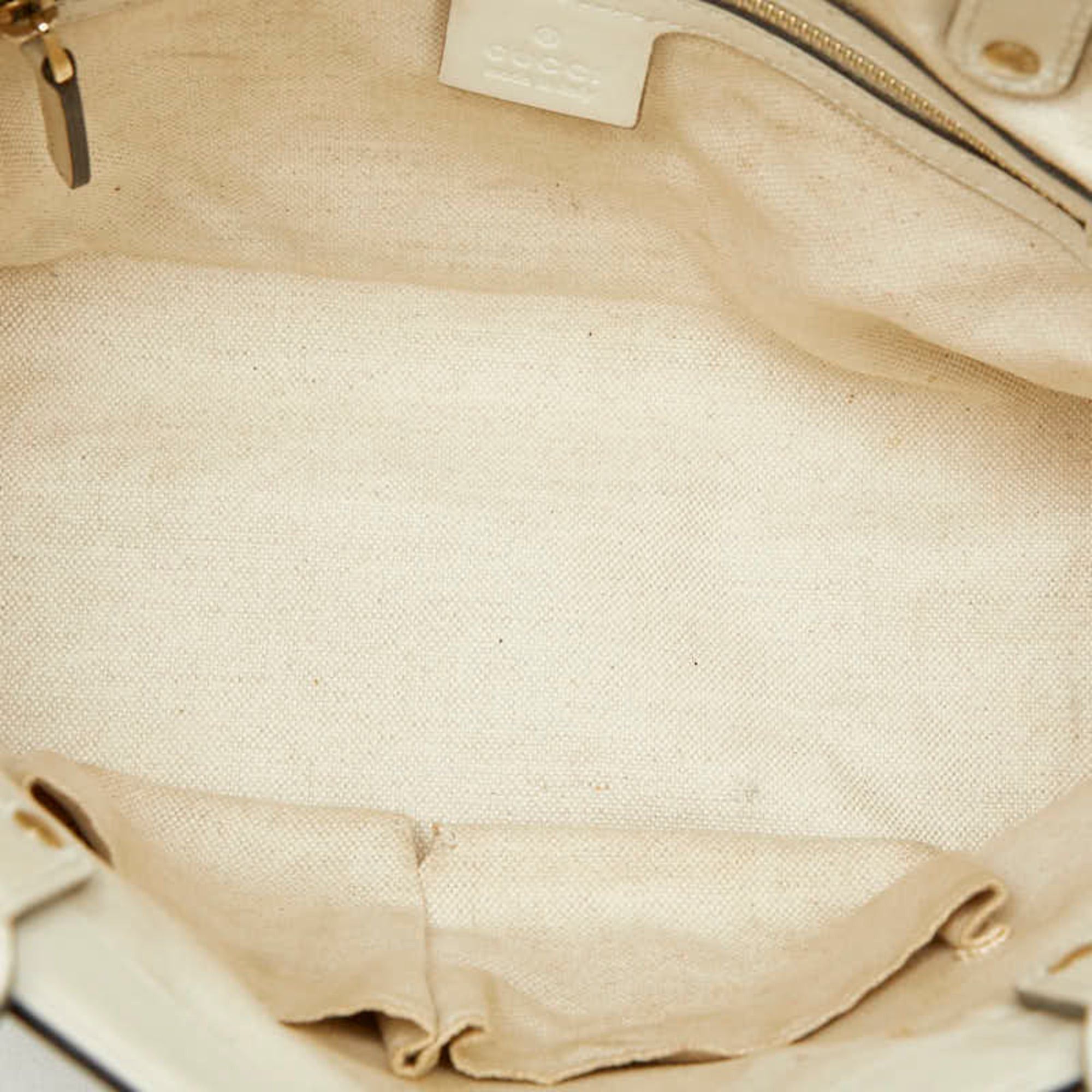 Gucci Gucci Craft Japan Limited Edition Handbag Tote Bag Shoulder 269878 White Beige Canvas Leather Women's GUCCI Size ONE SIZE - 9 Thumbnail