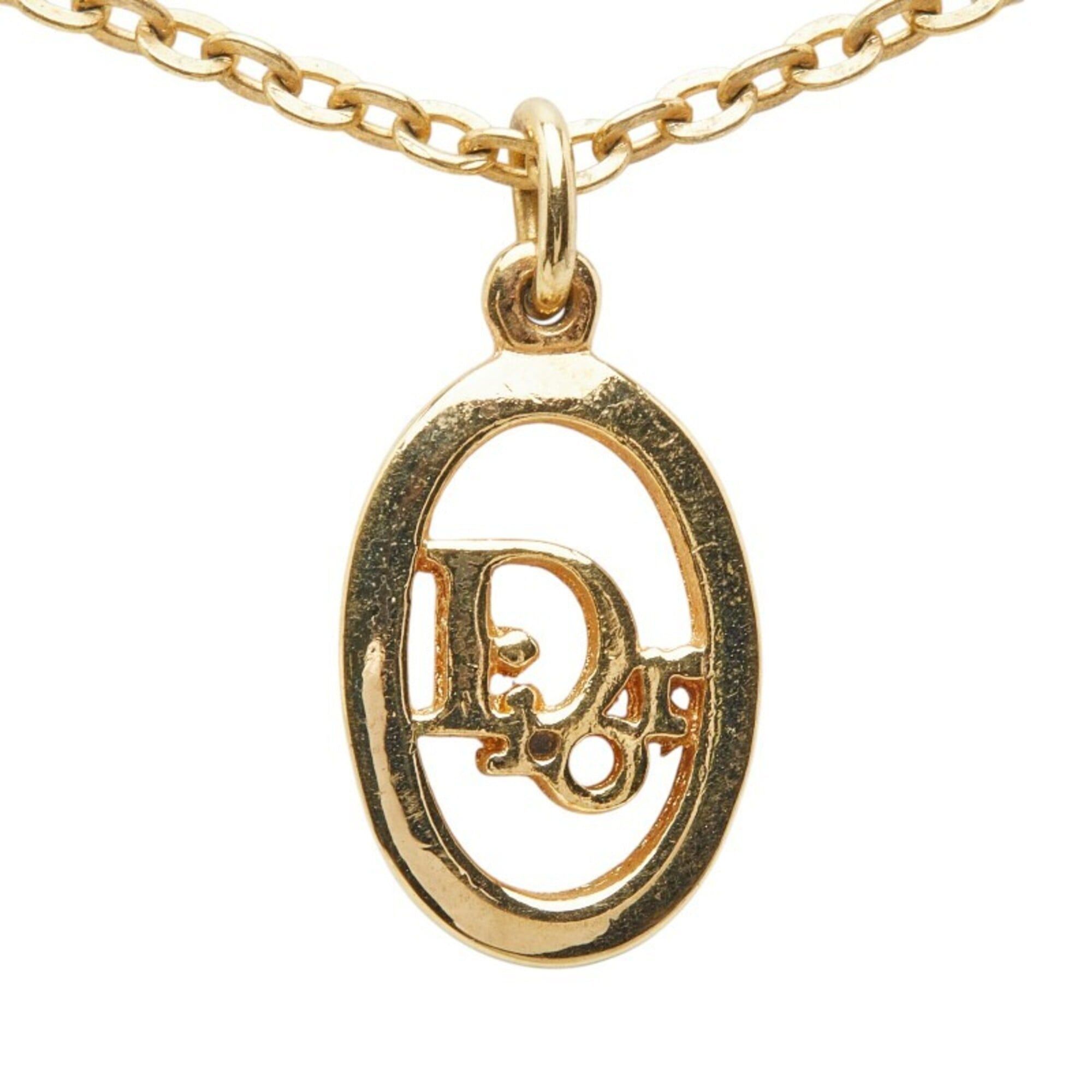 Dior Christian Dior Dior Logo Necklace, Gold Plated, Women's Size ONE SIZE - 2 Thumbnail