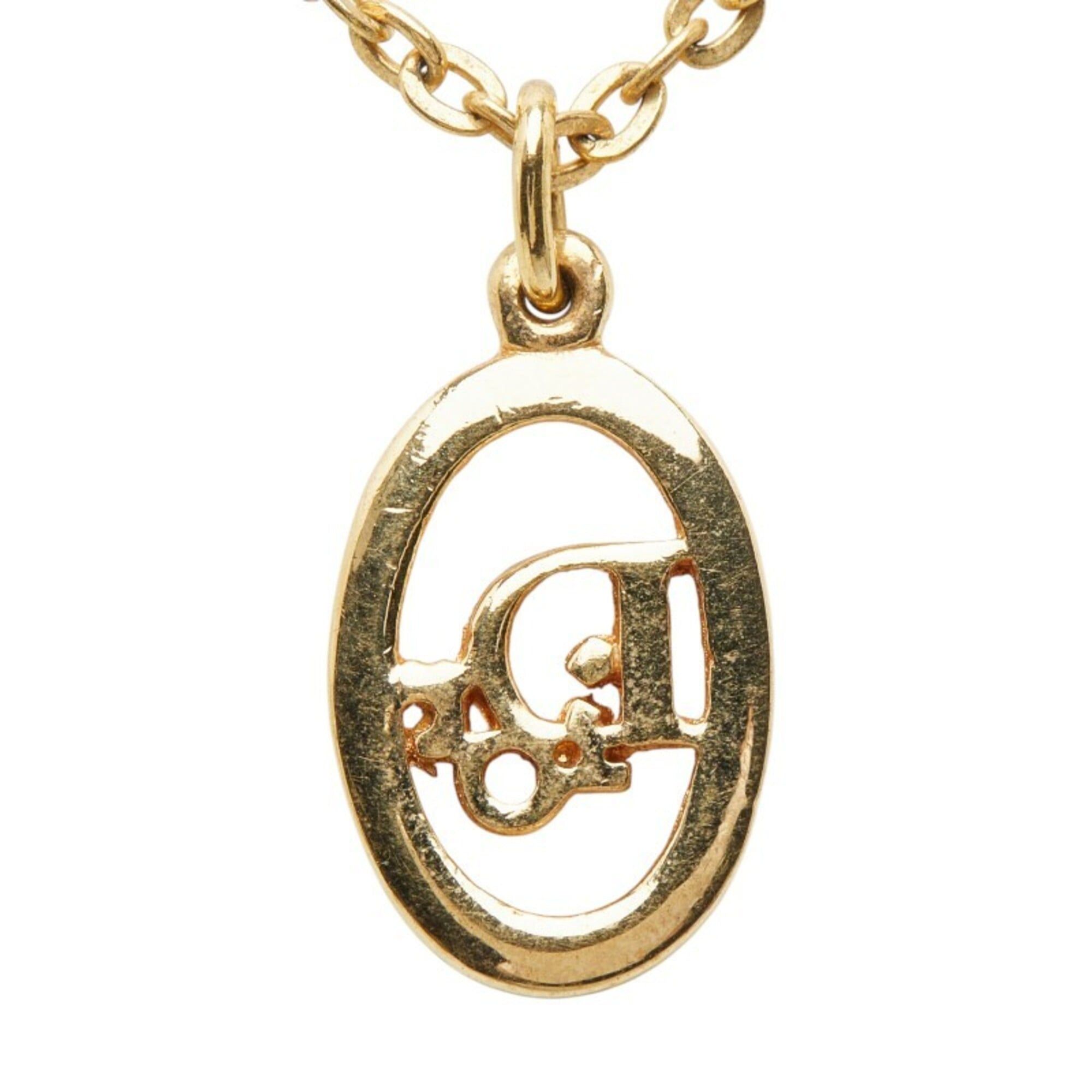 Dior Christian Dior Dior Logo Necklace, Gold Plated, Women's Size ONE SIZE - 3 Thumbnail