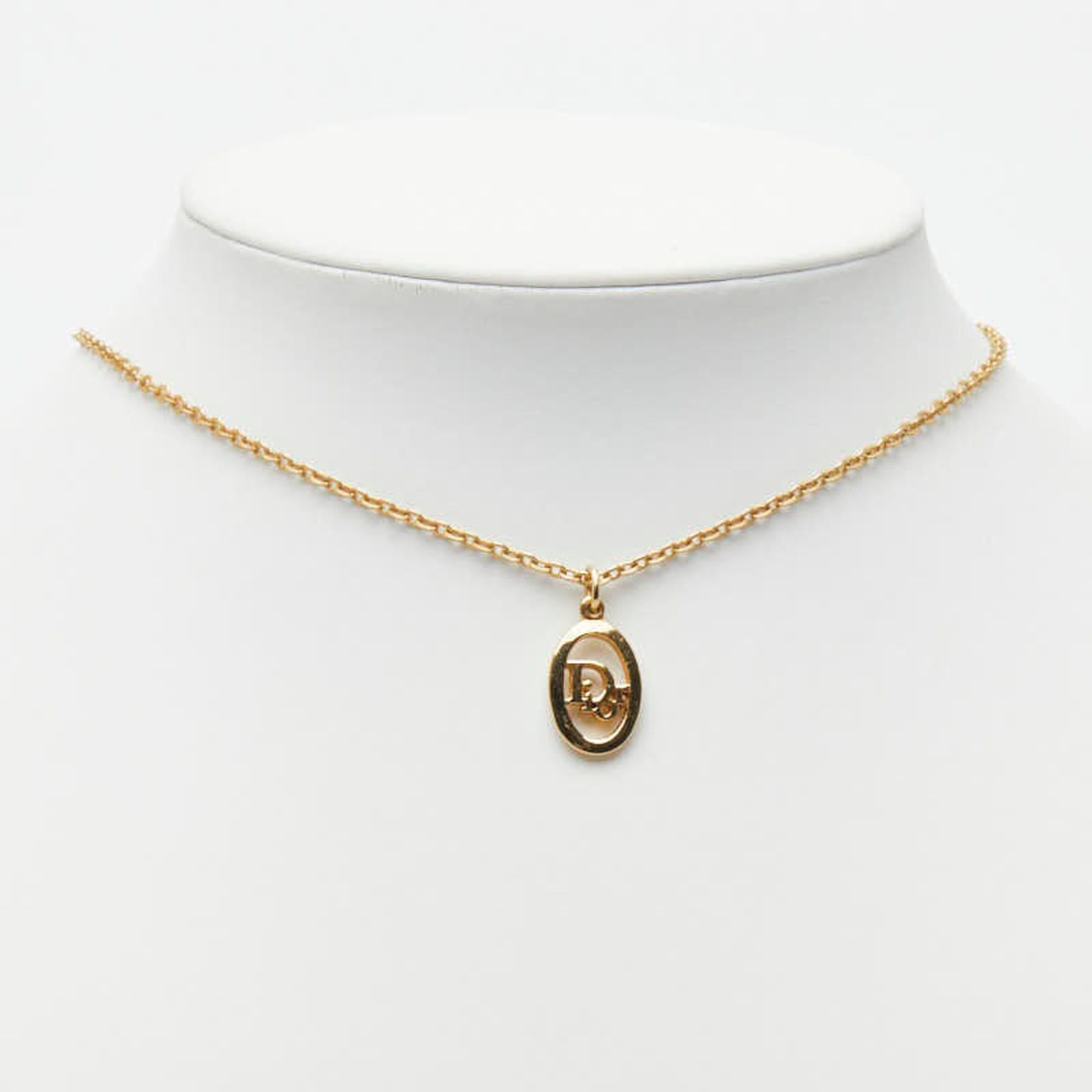 Dior Christian Dior Dior Logo Necklace, Gold Plated, Women's Size ONE SIZE - 7 Thumbnail