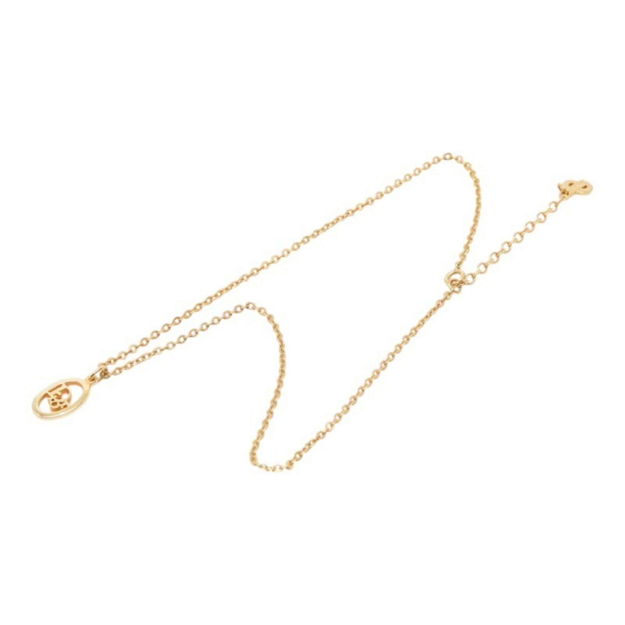 Dior Christian Dior Dior Logo Necklace, Gold Plated, Women's Size ONE SIZE - 4 Thumbnail