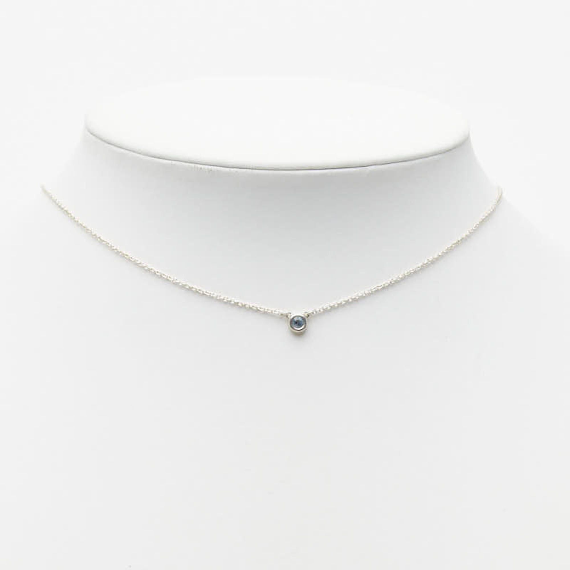Tiffany & Co. Tiffany & Co. by the Yard Aquamarine Pendant Necklace, Aquamarine, SV925 Silver, Women's. Size ONE SIZE - 9 Thumbnail