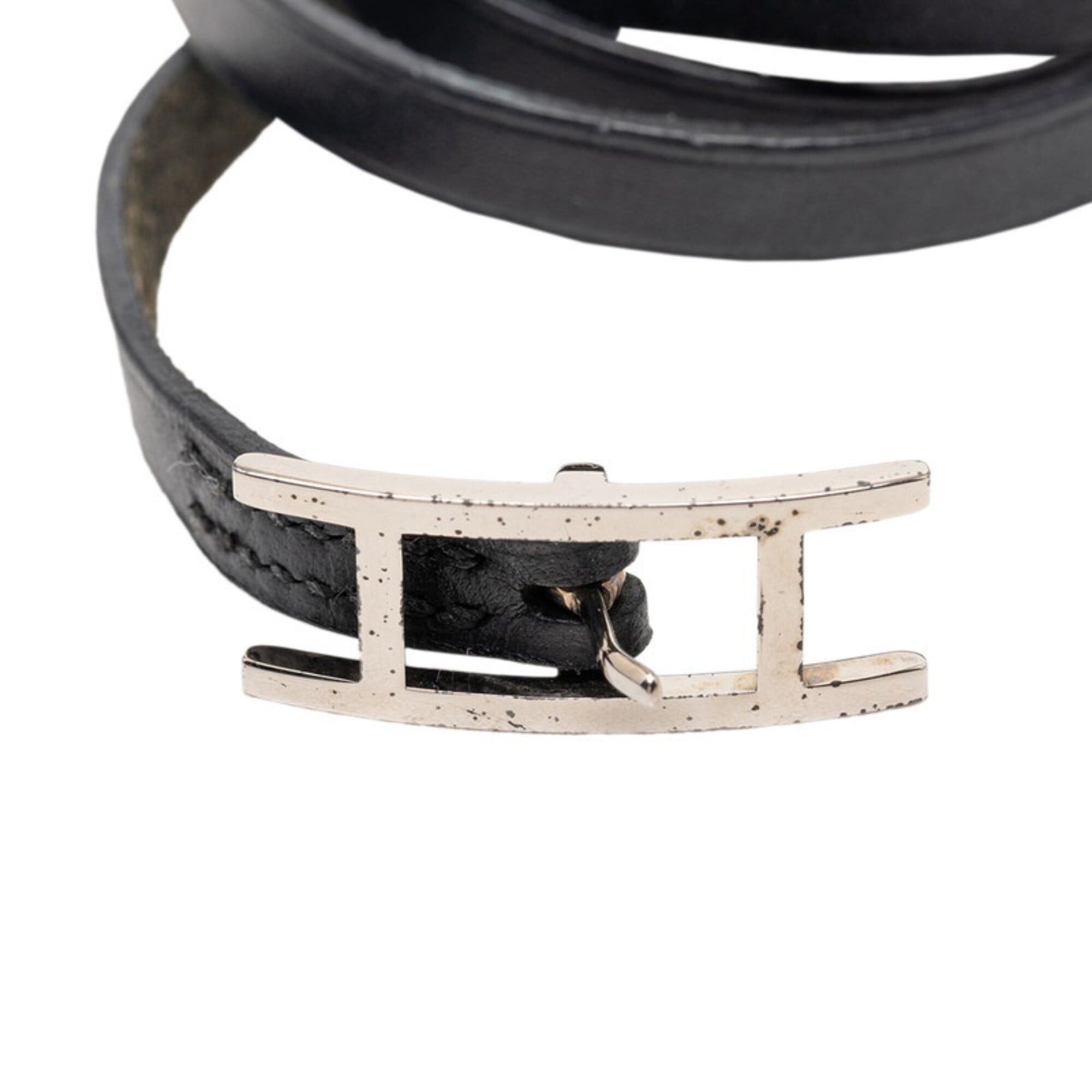 Hermes Hermes Api 4-strand long bracelet, black leather, women's. Size ONE SIZE - 4 Thumbnail