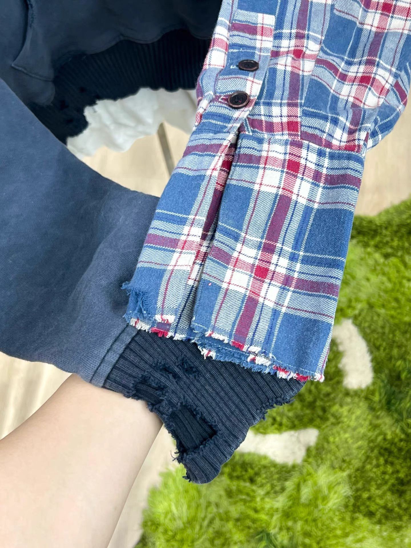 Greg Lauren Blue Plaid Button-Up Shirt XL Size US XL / EU 56 / 4 - 5 Thumbnail