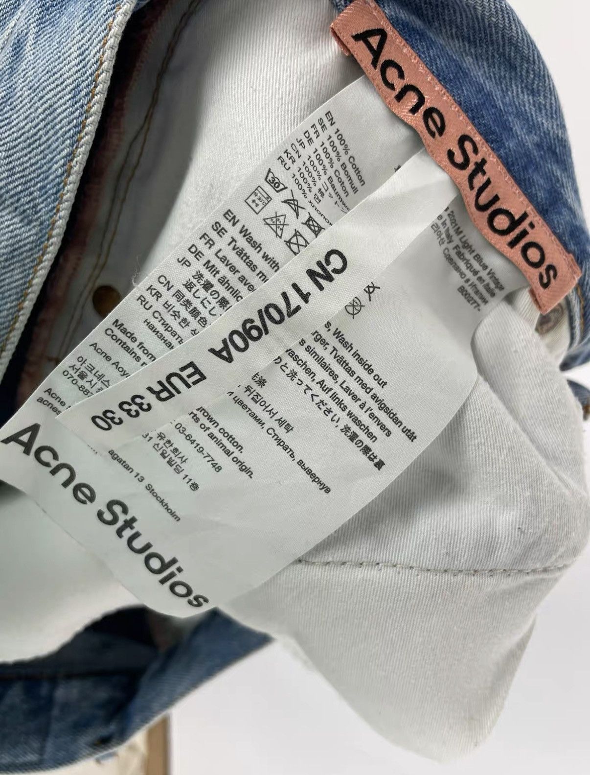 Acne Studios Blue Denim Wide-Leg Jeans Size US 30 / EU 46 - 6 Thumbnail
