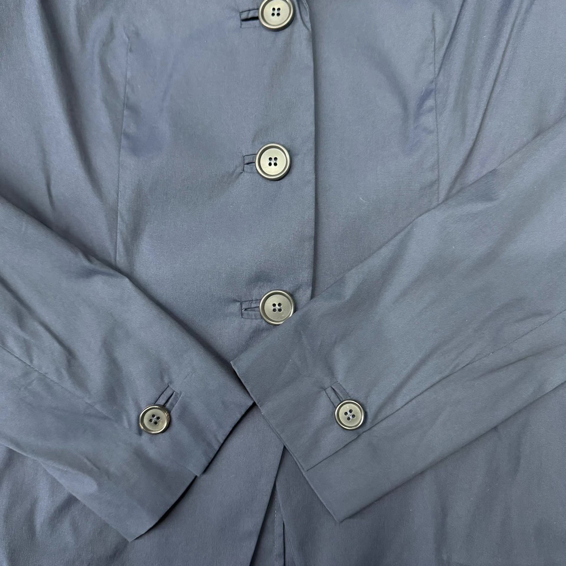 Prada Blue Button-Front Blazer with Long Sleeves Size US M / EU 48-50 / 2 - 2 Thumbnail